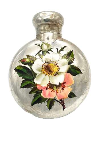 Victorian silver scent flask