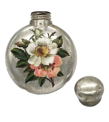 Victorian silver scent flask