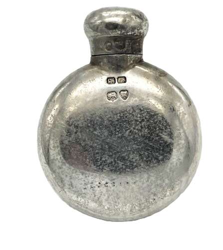Victorian silver scent flask