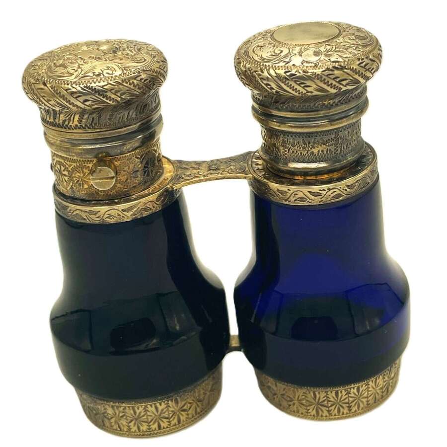 Novelty pair of Victorian scent and salt bottles