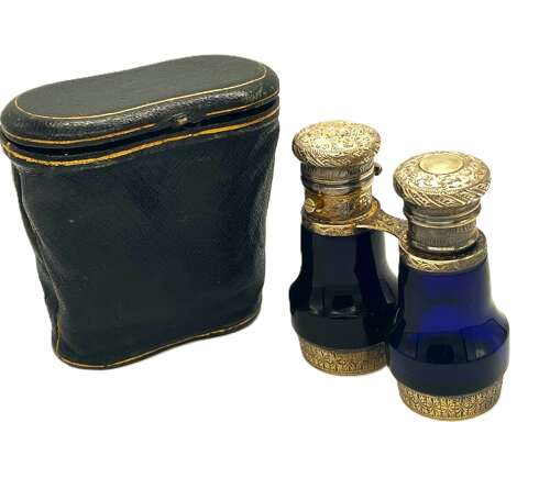 Novelty pair of Victorian scent and salt bottles