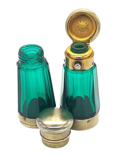 Double ended scent & salt bottle fashioned as opera glasses