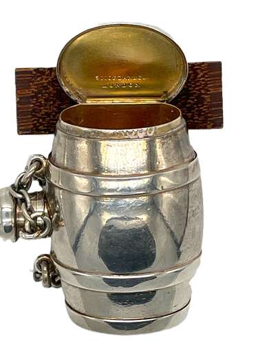 Sampson Mordan combination barrel scent bottle