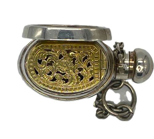 Sampson Mordan combination barrel scent bottle