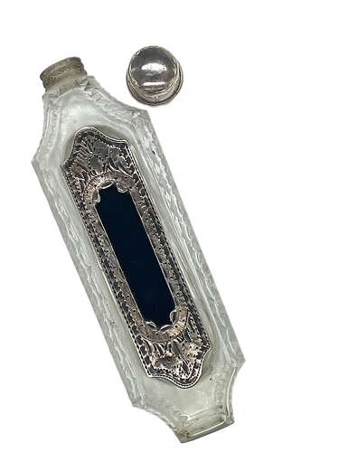 Georgian black panelled scent bottle