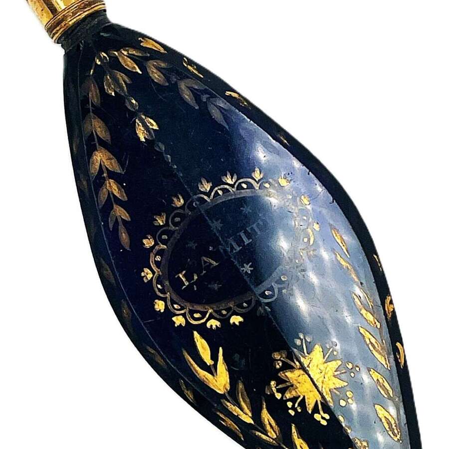 Georgian Bristol blue scent bottle