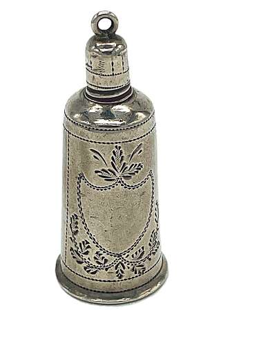 Silver scent bottle modelled as a lighthouse