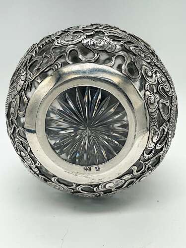 Chinese export silver scent bottle
