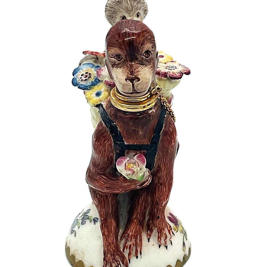 Chelsea scent bottle, monkey with infant